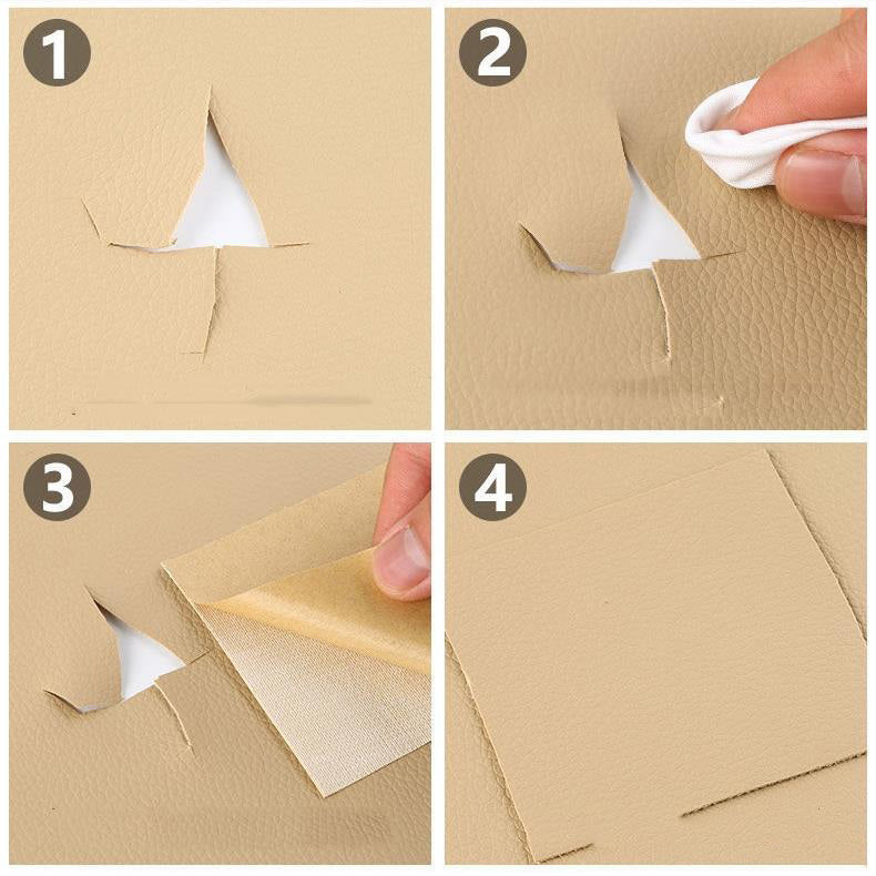 Patch de Réparation en Cuir PU Autocollant - Imperméable et Résistant