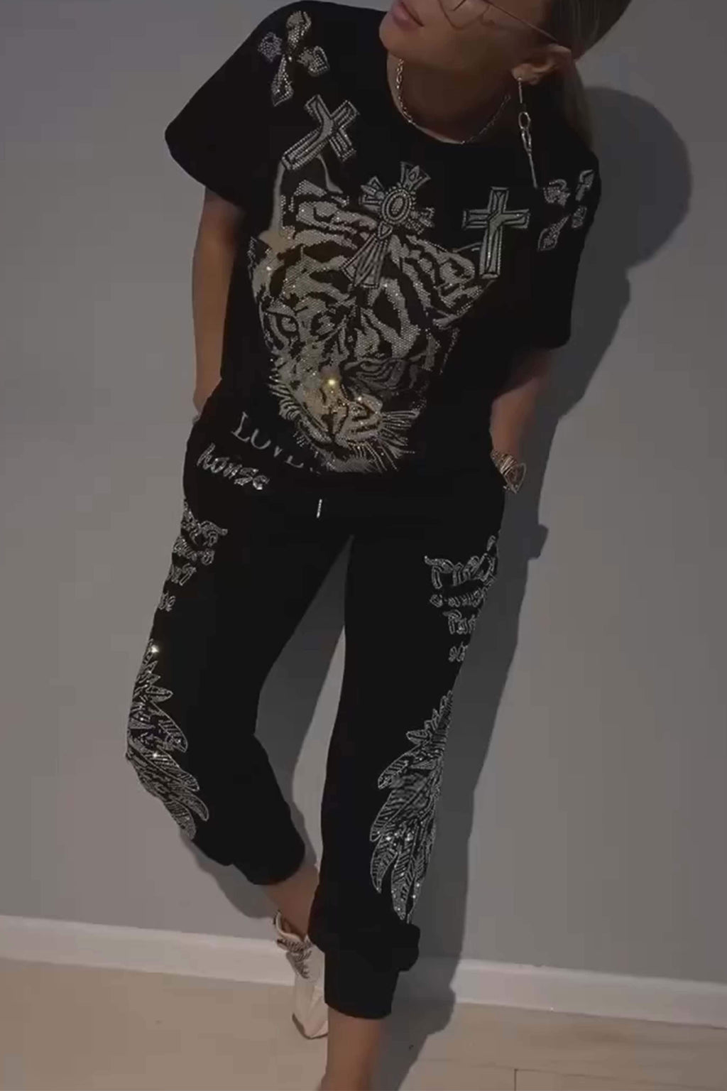 Ozria | Ensemble de survêtement tigre glamour