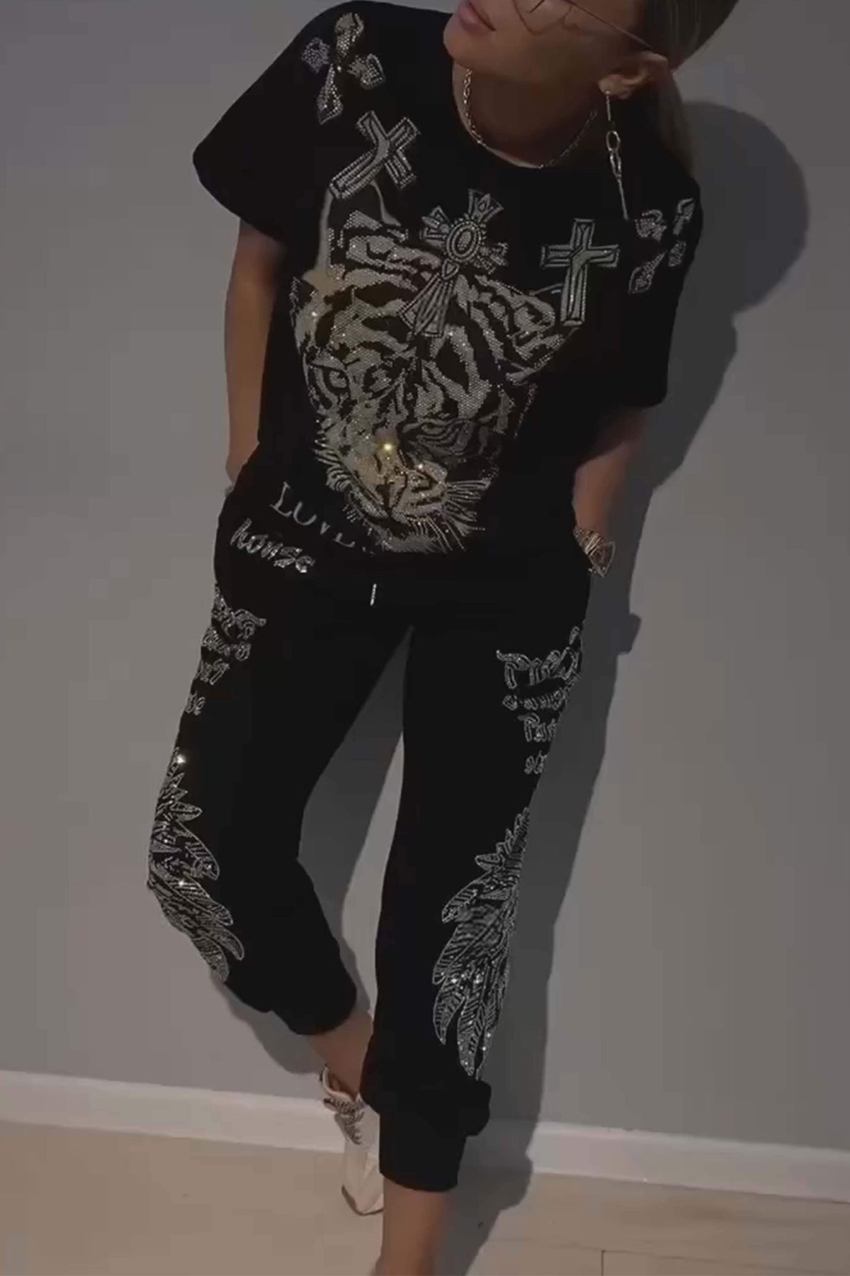Ozria | Ensemble de survêtement tigre glamour