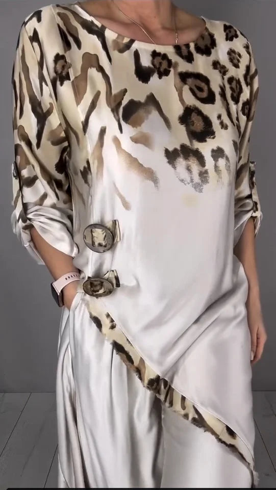 Sudha | Ensemble chic avec haut décontracté et pantalon ample