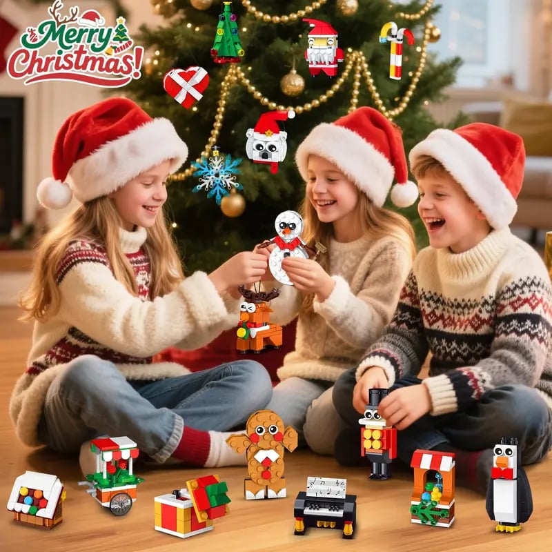 CraftVent | 24 Jours de Compte à Rebours de Noël Ornements Kit de Construction Calendrier de l'Avent