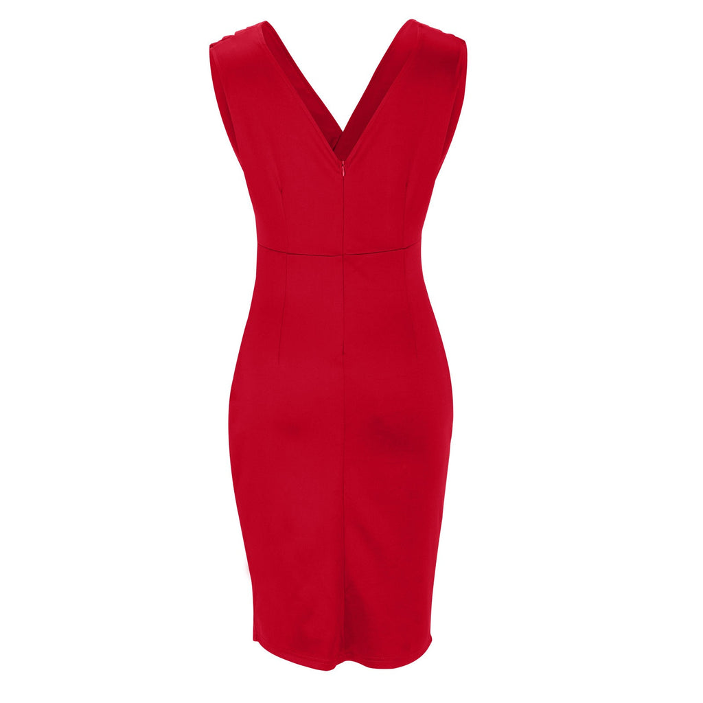 Bretta | Robe élégante avec décolleté en V et fente sexy