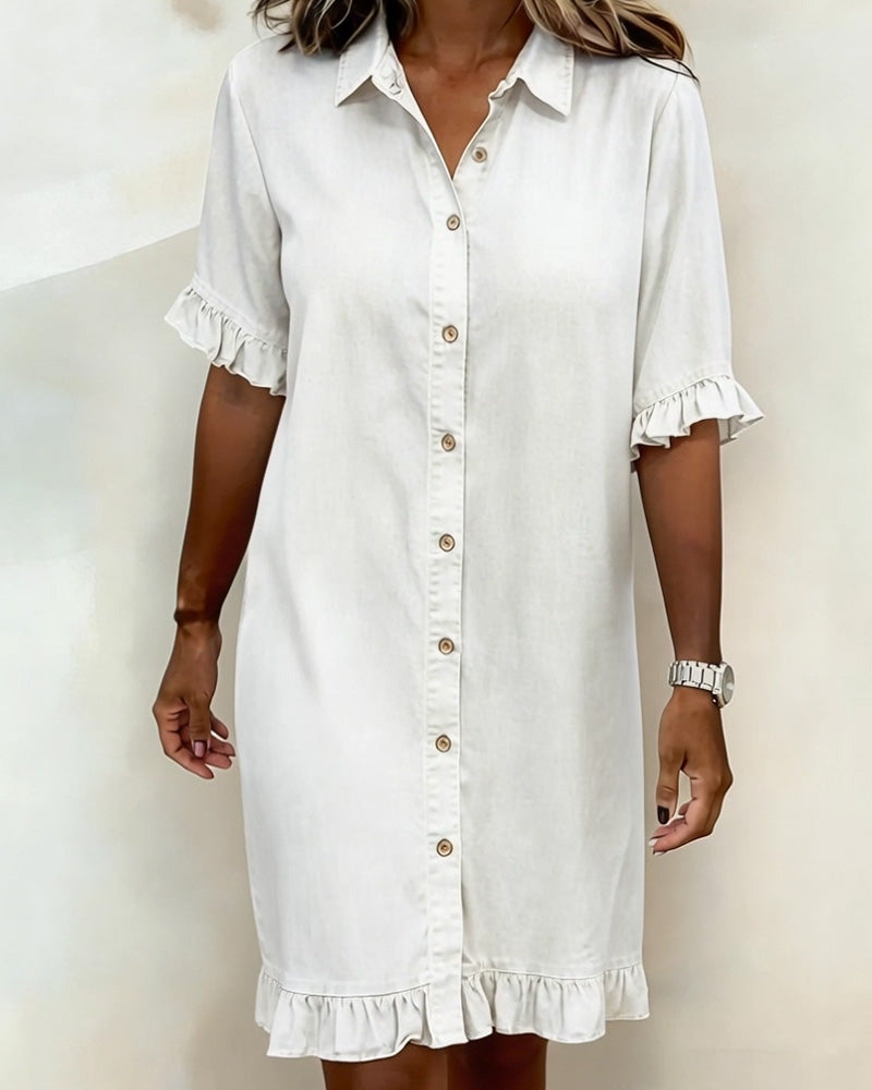 MOREAU LYON | ROBE EN DENIM À BOUTONS POUR FEMMES