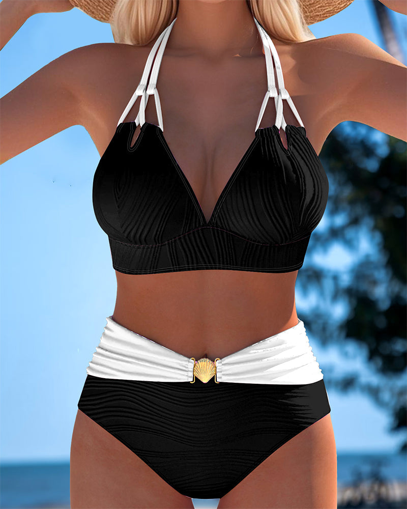TANKINI AJUSTÉ TEXTURÉ POUR FEMME