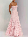 Rosa | Robe maxi avec détail en dentelle
