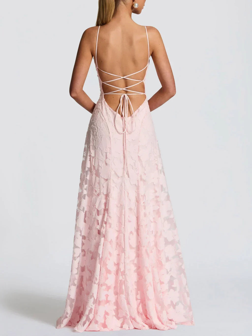 Rosa | Robe maxi avec détail en dentelle