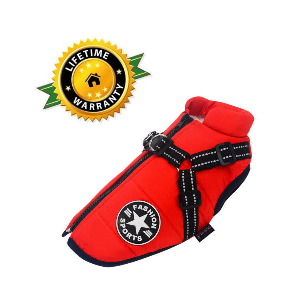 WoofGuard™ - Veste d'hiver imperméable avec harnais intégré