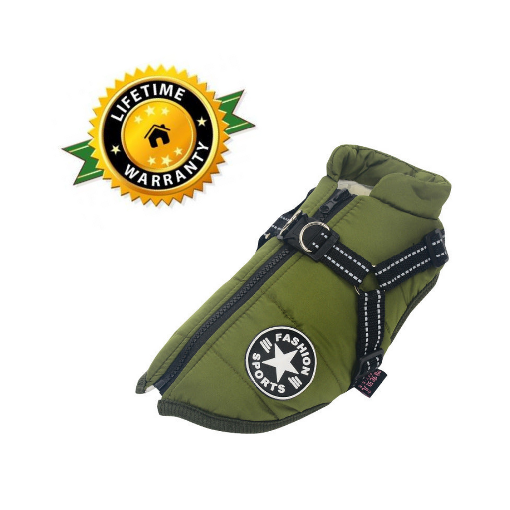 WoofGuard™ - Veste d'hiver imperméable avec harnais intégré