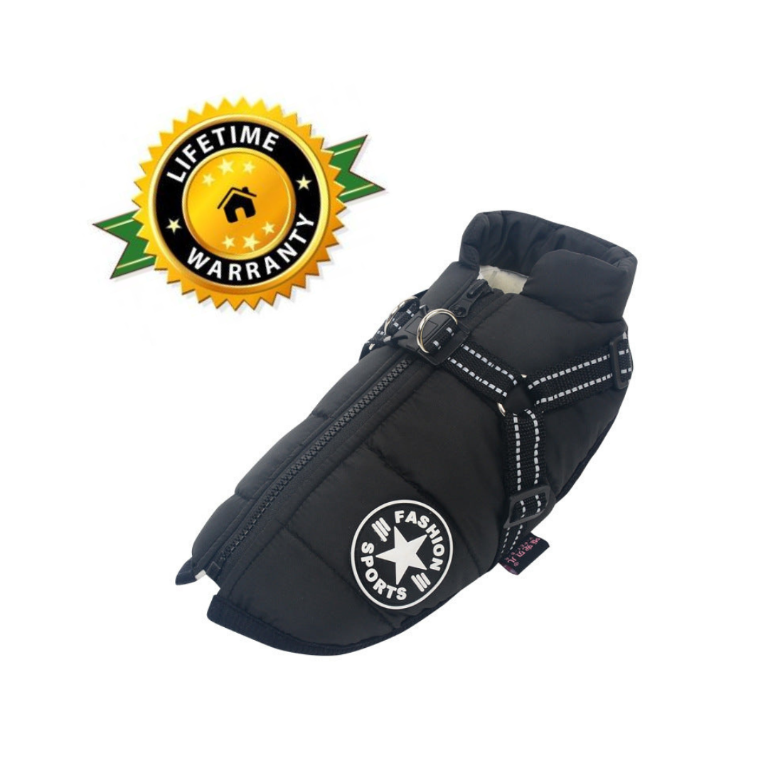 WoofGuard™ - Veste d'hiver imperméable avec harnais intégré