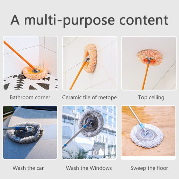 LuxeClean 360° Mop de Nettoyage Rotative | Mop Réglable pour un Nettoyage Facile dans Chaque Coin