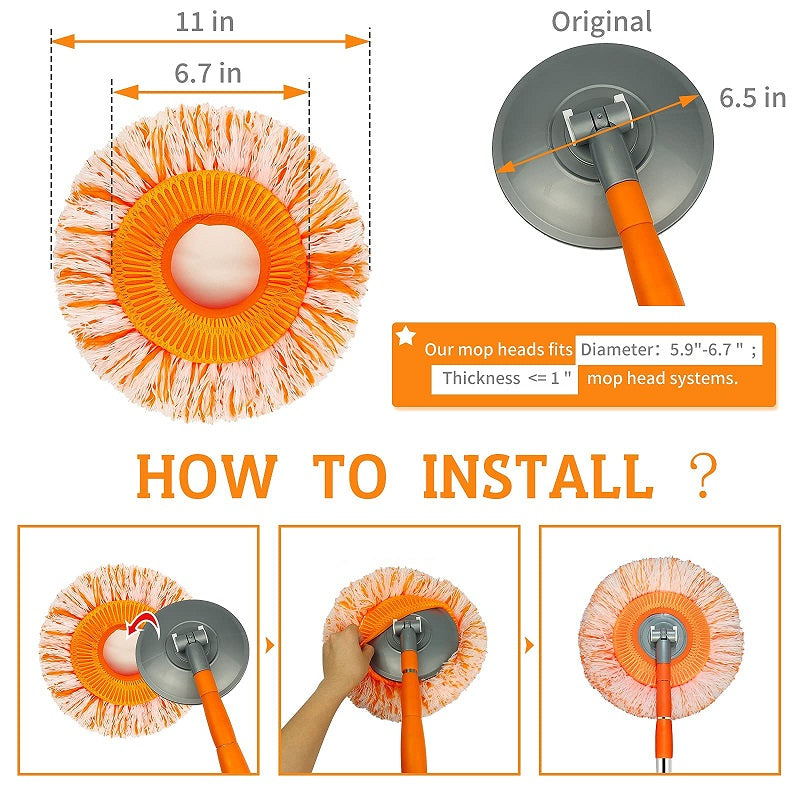 LuxeClean 360° Mop de Nettoyage Rotative | Mop Réglable pour un Nettoyage Facile dans Chaque Coin