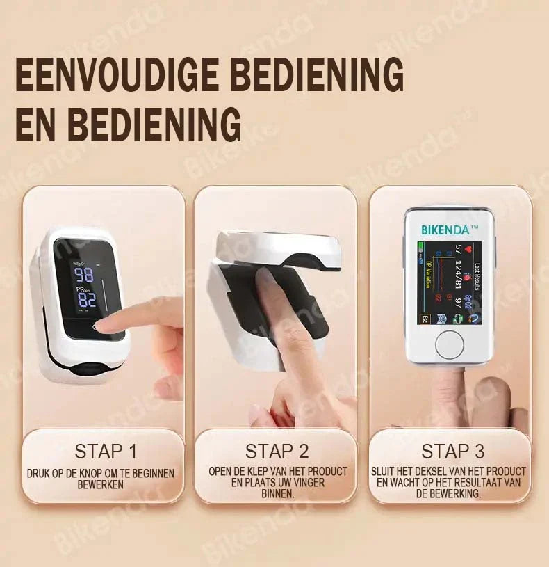 VitalCheck Pulsoximètre – Compteur compact d'oxygène et de fréquence cardiaque avec écran OLED