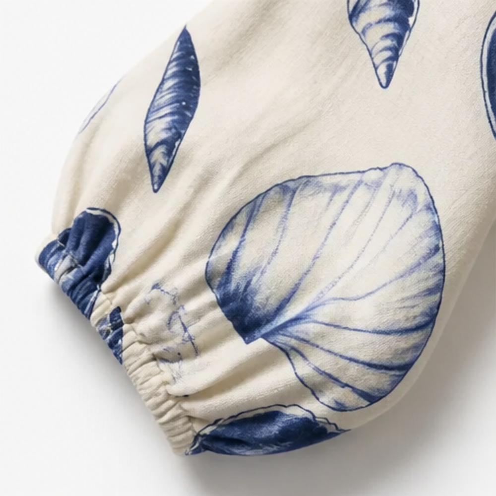 Shellini – Combinaison à encolure en V avec imprimé coquillage pour femmes