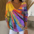 MOREAU LYON | PULL IMPRIMÉ COL V POUR FEMMES