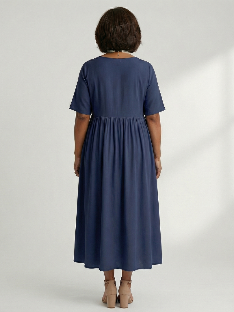 Ciren | Robe Midi à Volants Simple