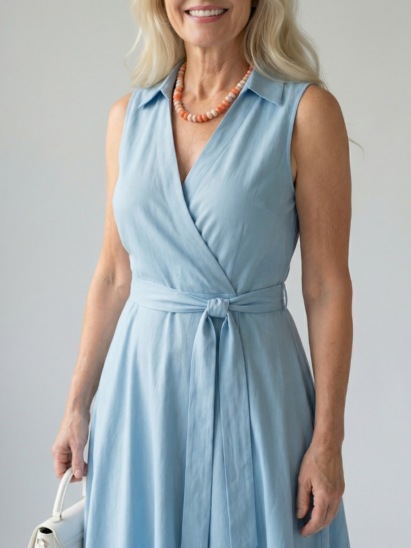 Ziven | Robe Midi Drapée Décontractée