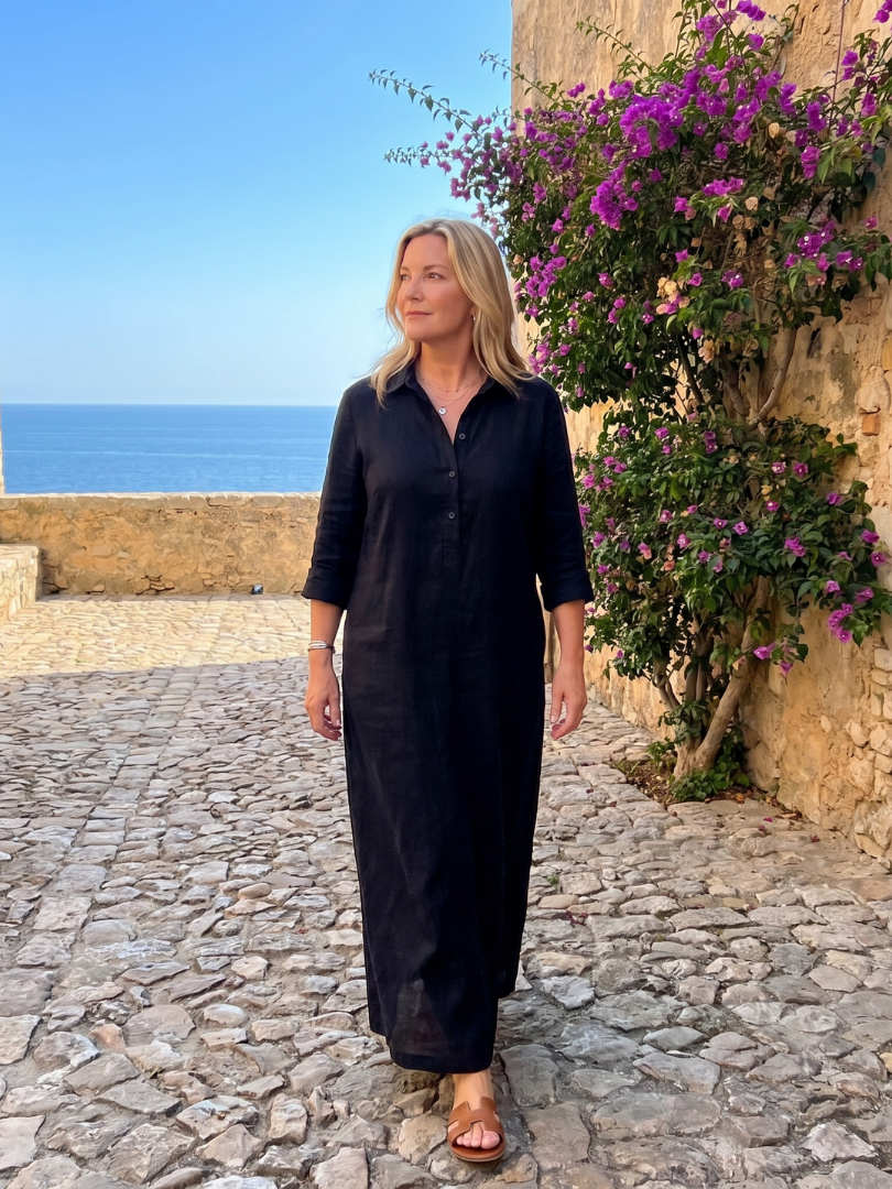 Veronica | Robe Maxi à Manches Longues et Silhouette Décontractée