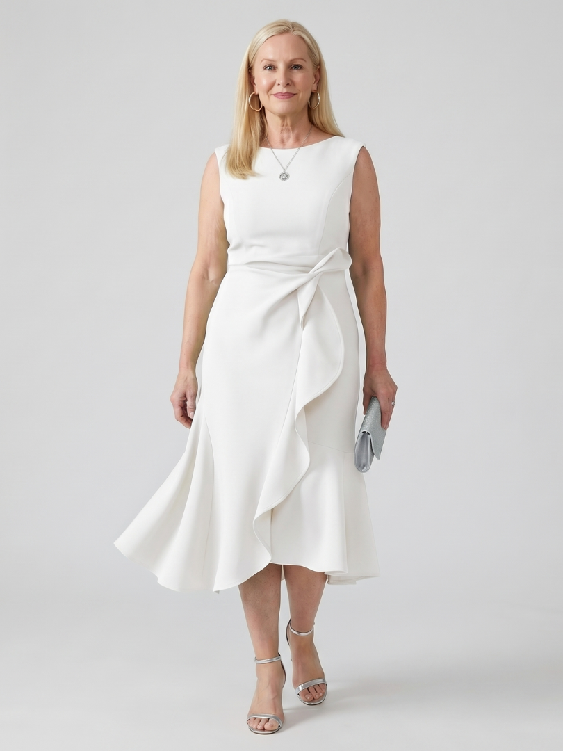 Voren | Robe Midi Drapée Simple