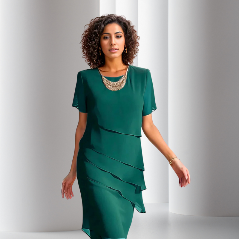 Elara™ - Robe en Chiffon Superposée