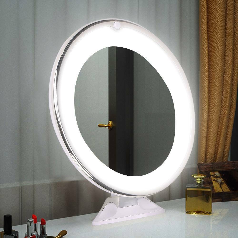 Miroir de Maquillage LED Grossissant 10x Rotation 360° avec Éclairage