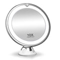 Miroir de Maquillage LED Grossissant 10x Rotation 360° avec Éclairage