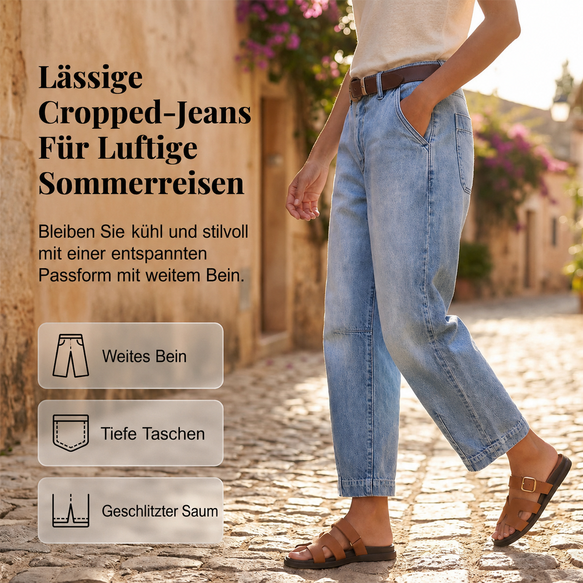 Irevella | Jean large confortable taille haute
