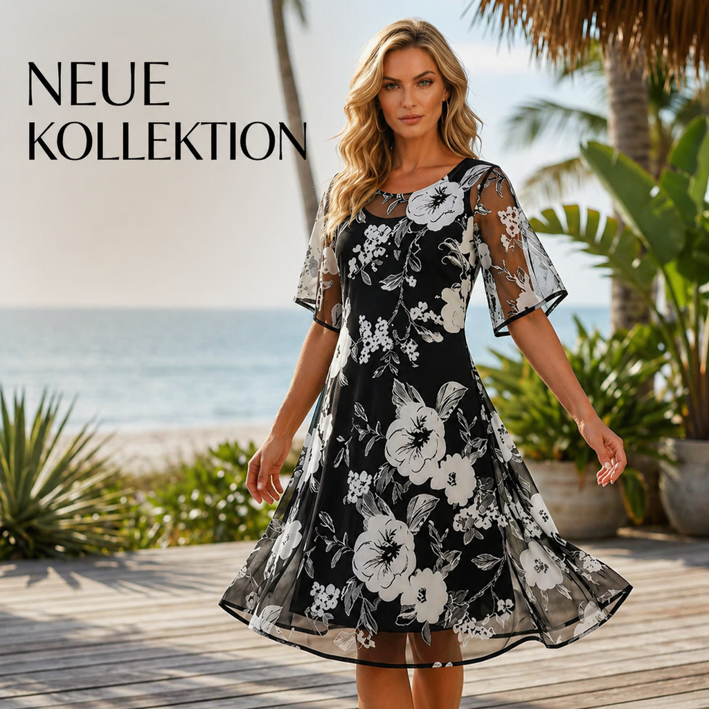 Shanala | Robe en chiffon élégante avec imprimé floral