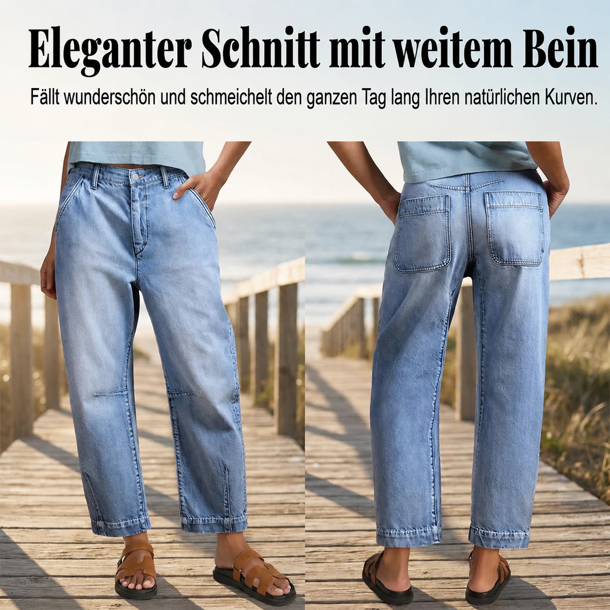 Irevella | Jean large confortable taille haute