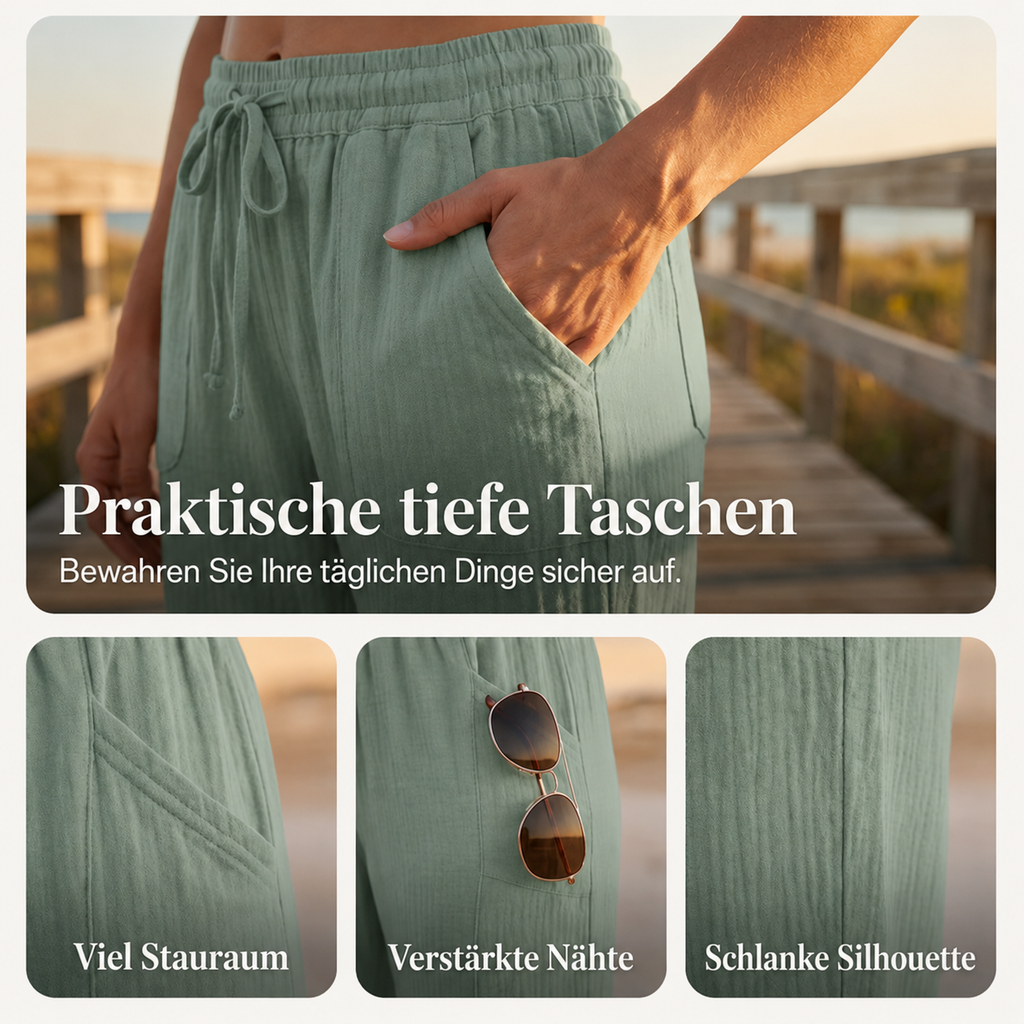 Juvelien | Pantalon cropped confortable avec taille réglable