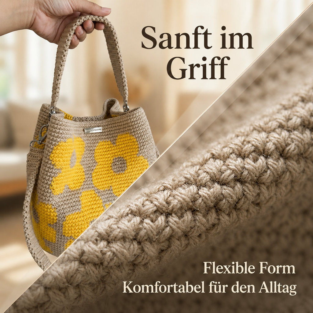 Janueza | Sac à bandoulière fait main avec fleurs au crochet