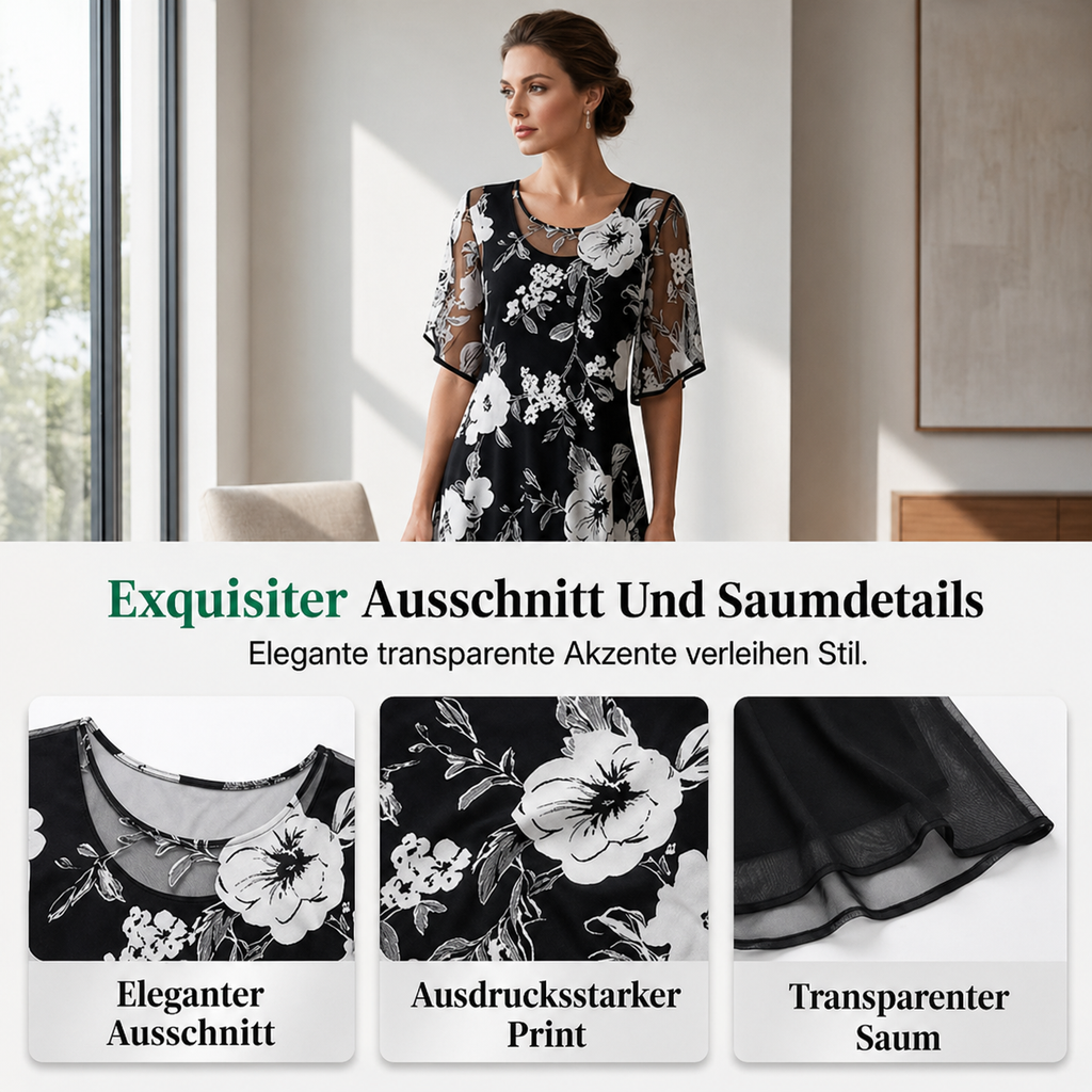 Shanala | Robe en chiffon élégante avec imprimé floral