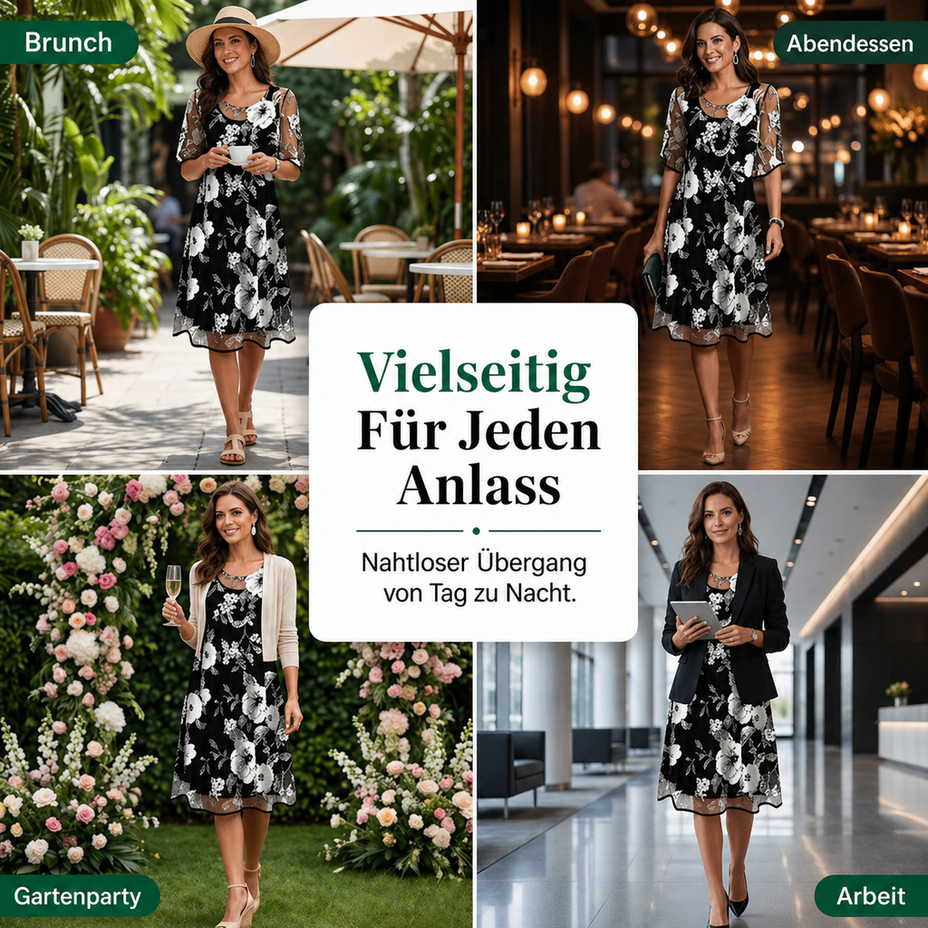 Shanala | Robe en chiffon élégante avec imprimé floral