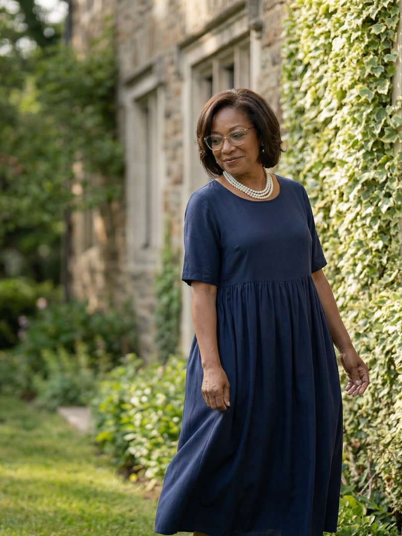 Ciren | Robe Midi à Volants Simple