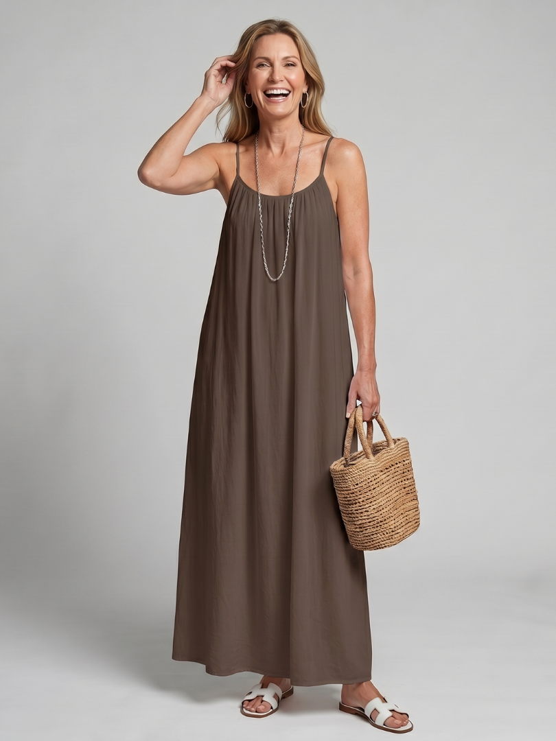 Tula | Robe de détente à encolure froncée