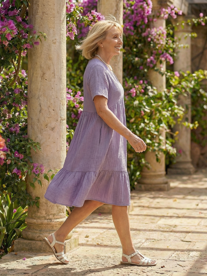 Delphinia | Robe Tissée Éléguante