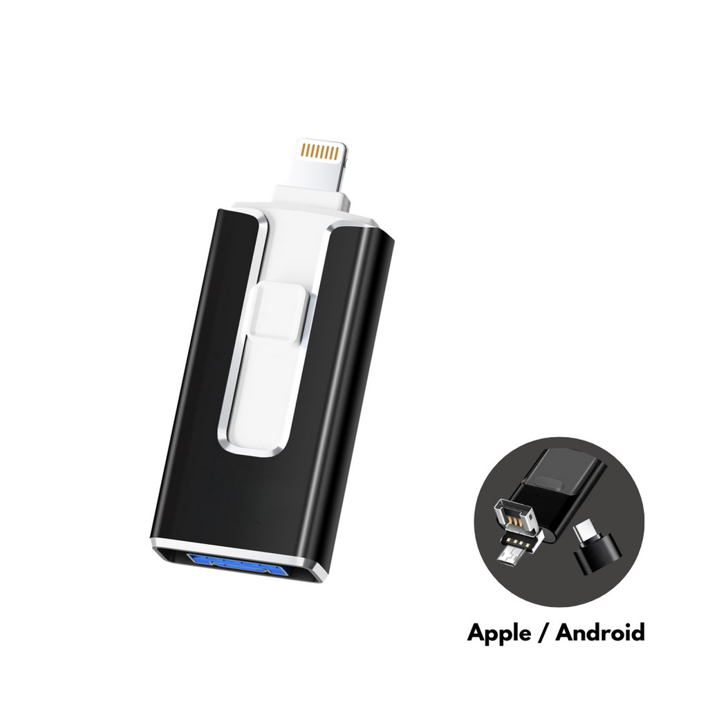 SnapVault 4-en-1 clé de sauvegarde | Depuis le téléphone directement sur votre USB