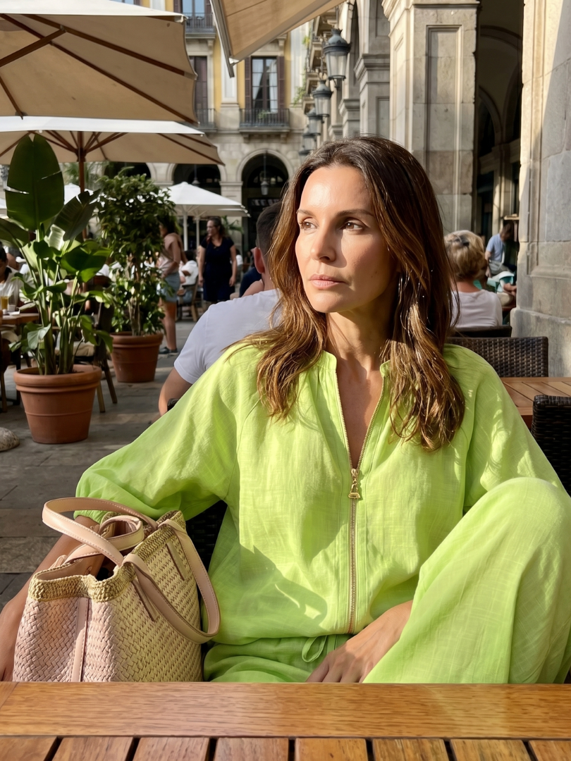 Natalia | Haut Blouson à Zip avec Pantalon Large