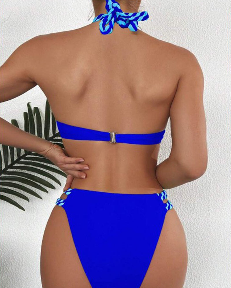 Levi | Bikini à bretelles colorblock