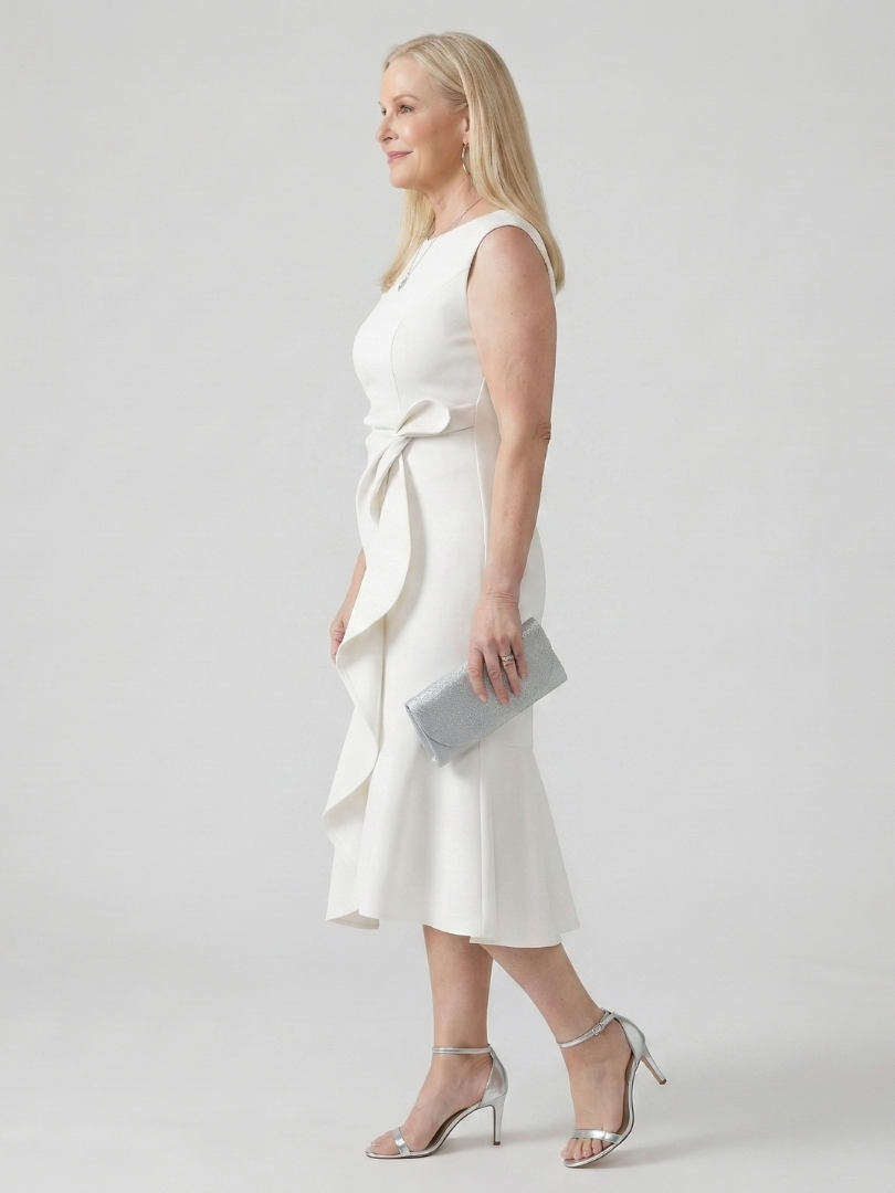 Voren | Robe Midi Drapée Simple