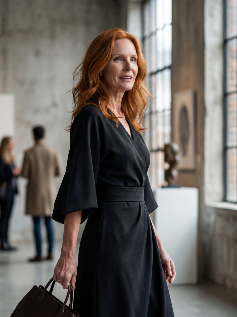 Beryl | Robe Midi à Panneau Taille Sculpté