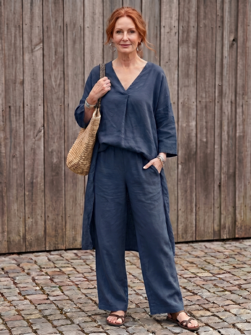 Onyx | Ensemble Haut Tunique Ample et Pantalon Large