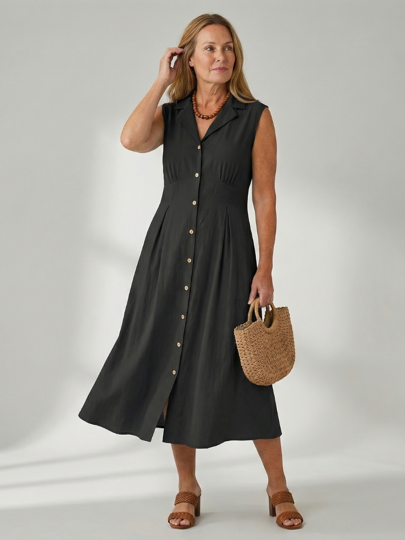 Celyn | Robe Midi à Boutons