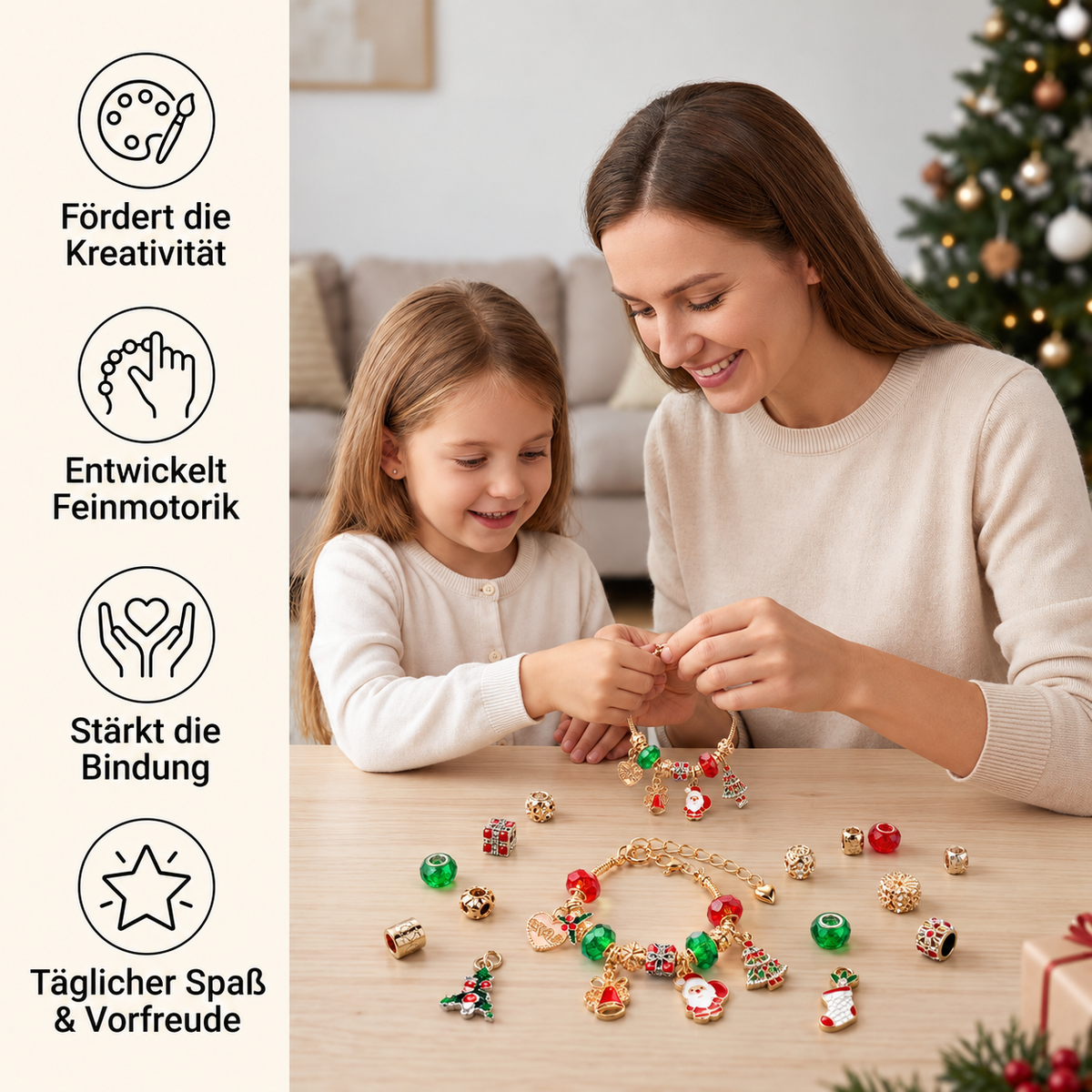Calendrier de l'Avent Bracelet 2026 – 24 Jours DIY Création de Bijoux