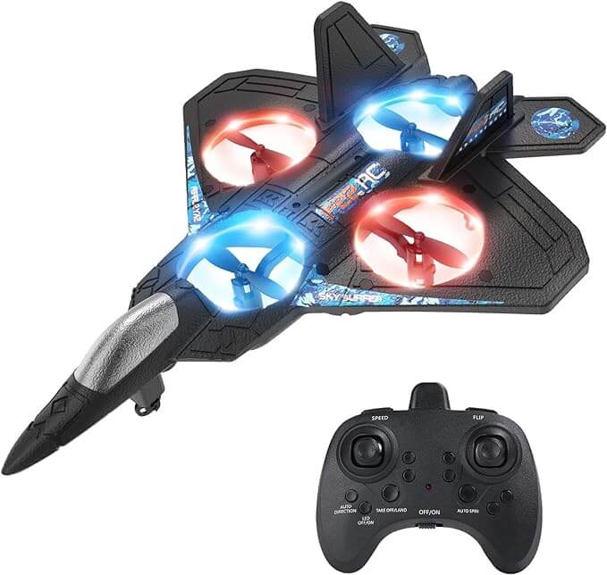 Avion Télécommandé LED pour Enfants 6-12 Ans