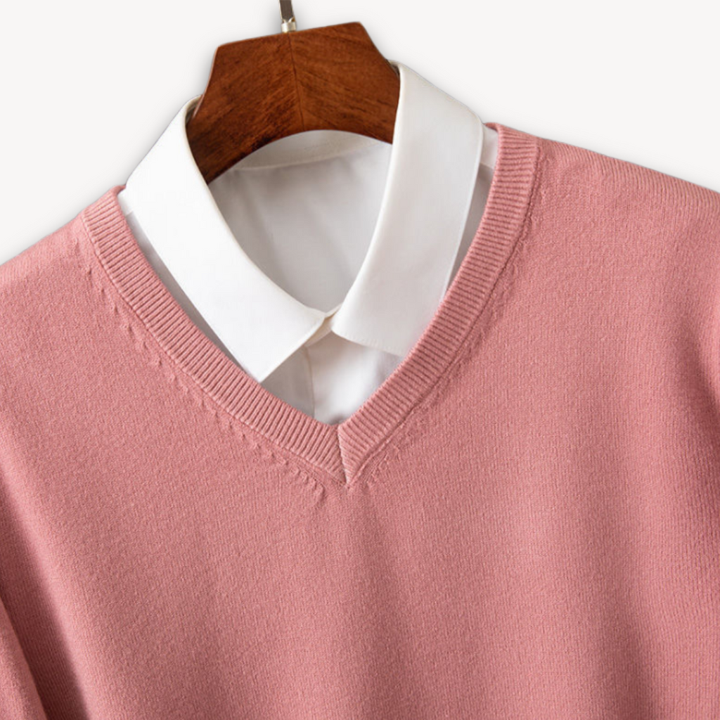Pull V en Cachemire Luxe pour Hommes – Doux, Élégant et Respirant