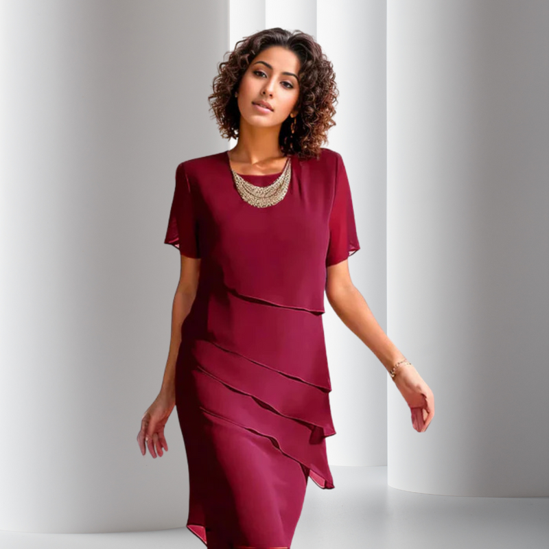 Elara™ - Robe en Chiffon Superposée