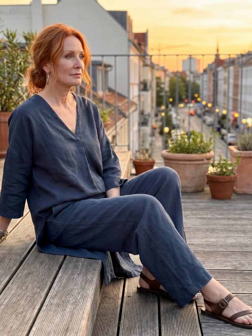 Onyx | Ensemble Haut Tunique Ample et Pantalon Large