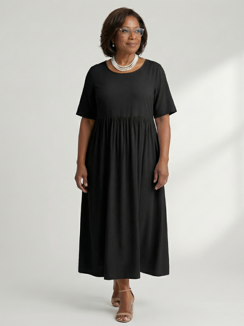 Ciren | Robe Midi à Volants Simple