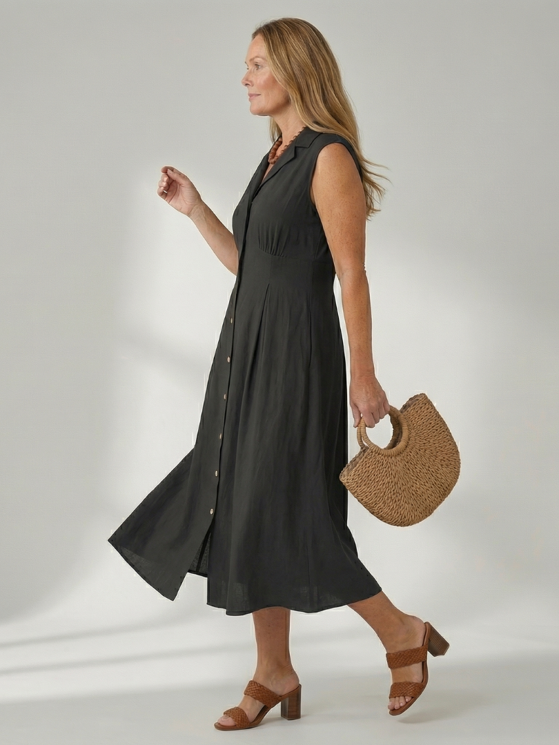 Celyn | Robe Midi à Boutons