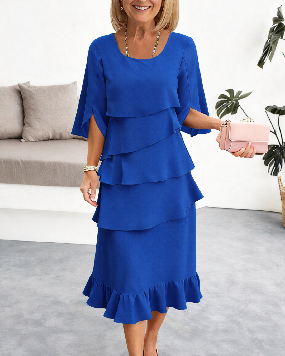 Patricia | Robe à Volants Élégante et Confortable